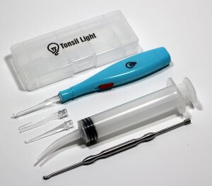 TonsilFresh LED kit om witte brokjes in je keel te verwijderen